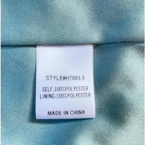 Mint Green Printed V-Neck Bubble long sleeve blouse - Picture 11 of 16